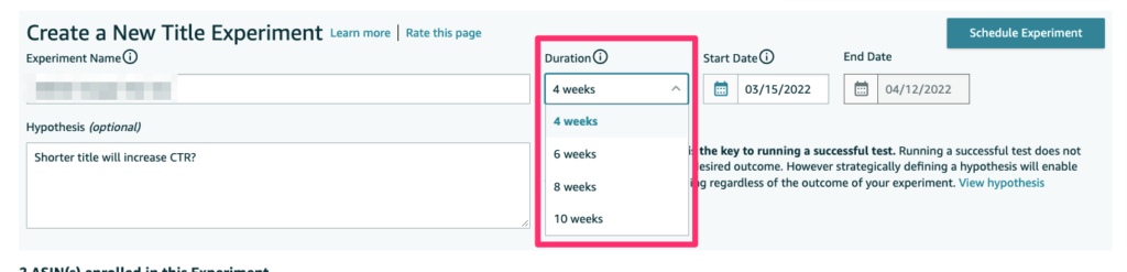 test duration 9 takeaways use amazon a/b testing tool